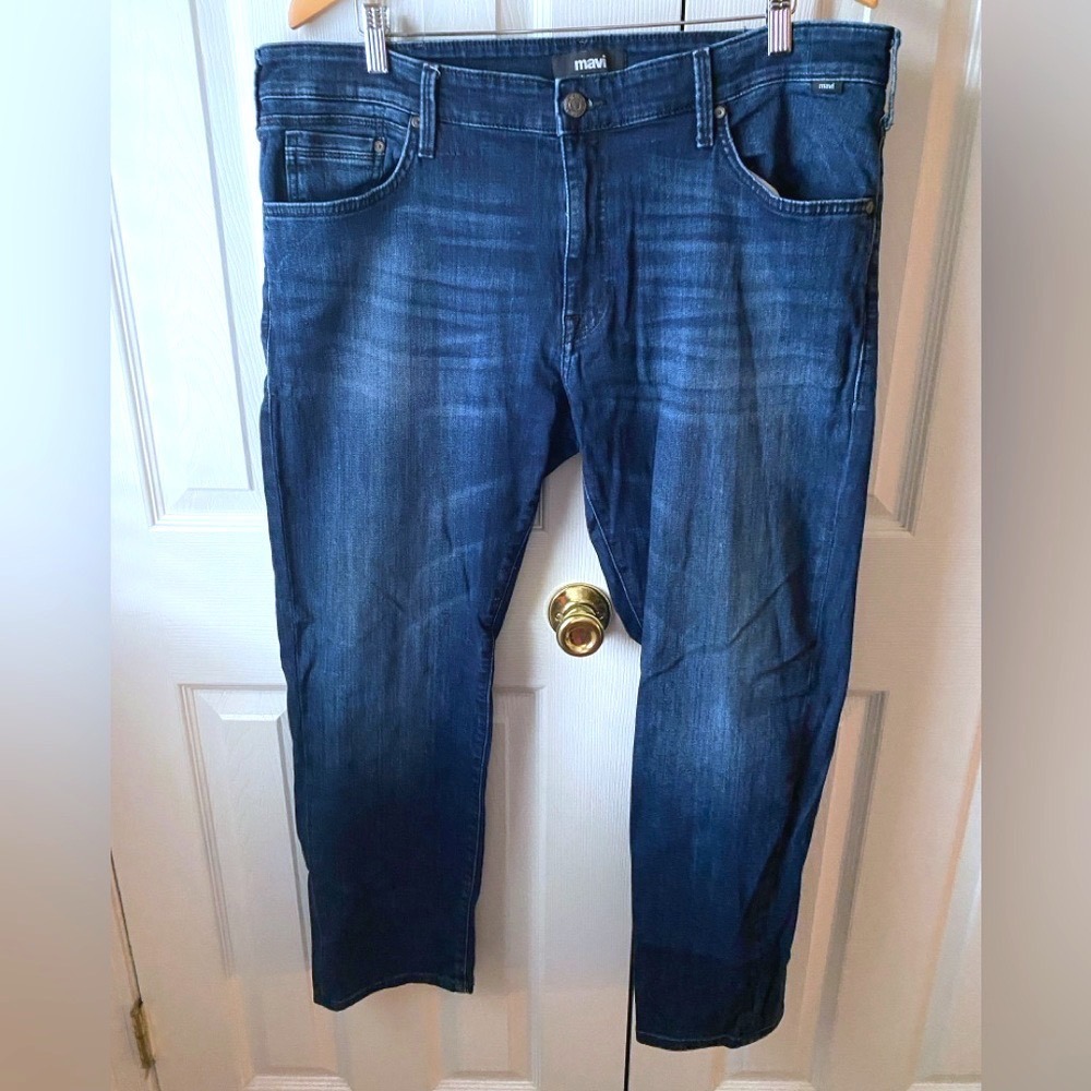 mavi Marcus Dark Wash Slim Straight Denim Jeans SZ 38/30